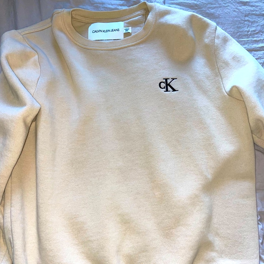 Calvin Klein Jeans Cream Crewneck XS